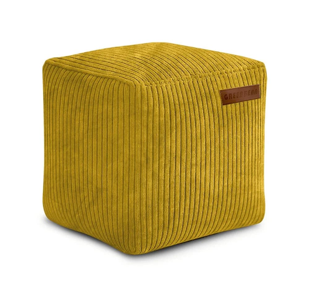 Green Bean Pouf Cube Cord Sitzhocker Lederimitat 40x40 cm - Bild 2