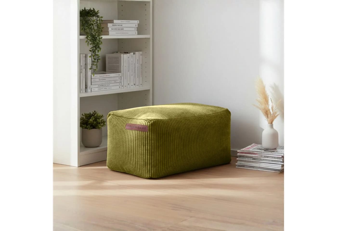 Green Bean Pouf Ottomane Cord Indoor Sitzhocker Sitzkissen Fußhocker Relax-Sessel Made in Germany - Bild 3