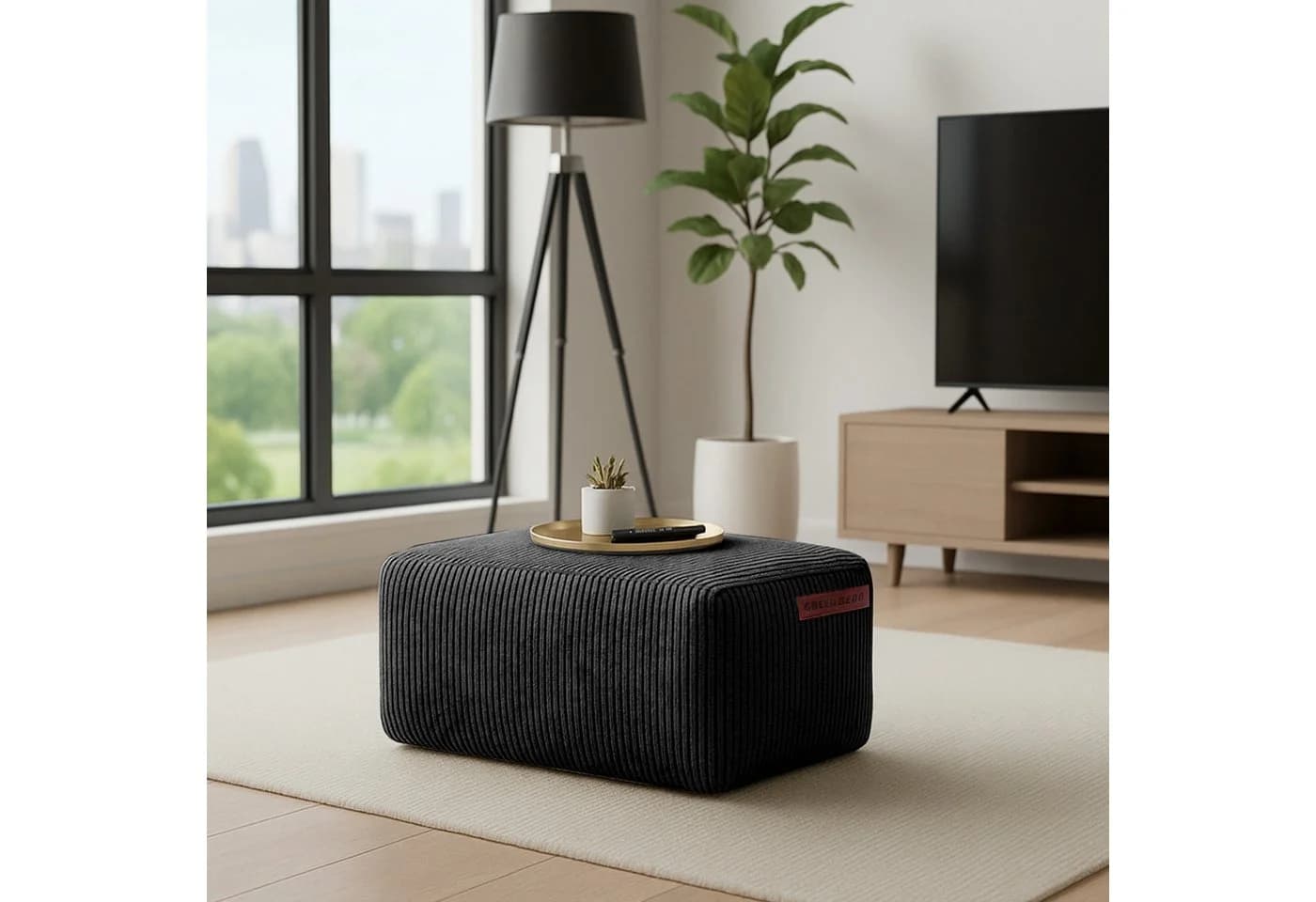 Green Bean Pouf Ottomane Cord Sitzhocker Fußhocker Relax-Sessel Made in Germany