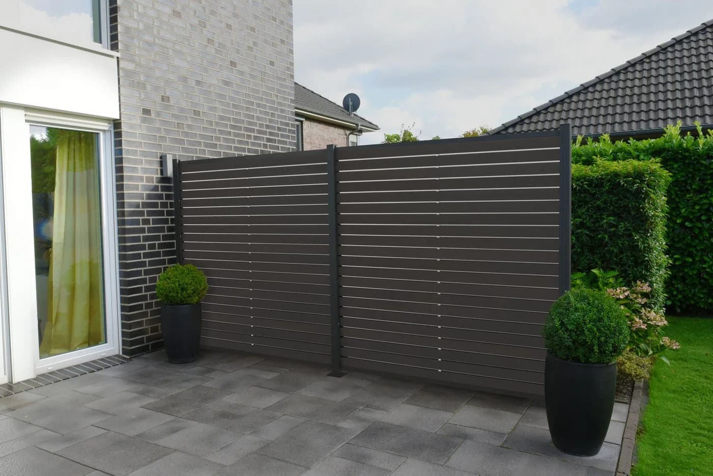 GartenLand Steckzaun Stockholm WPC Rhombus Anthrazit