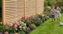 GartenLand Zaun Römö Rhombus Lärche Natur 180x180 Bild 1