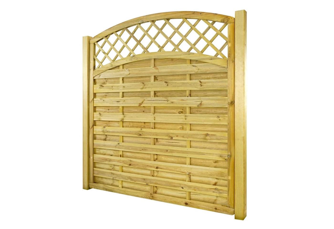 GartenLand Dichtzaun Vario Massiv Kiefernholz KDI Gebogen - Bild 3