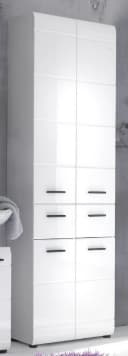 trendteam Hochschrank Skin Weiß Hochglanz Badschrank Bild 2