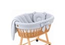 Babymajawelt Babybettwäsche Set 4tlg. Musselin Grau für Stubenwagen Bild 2