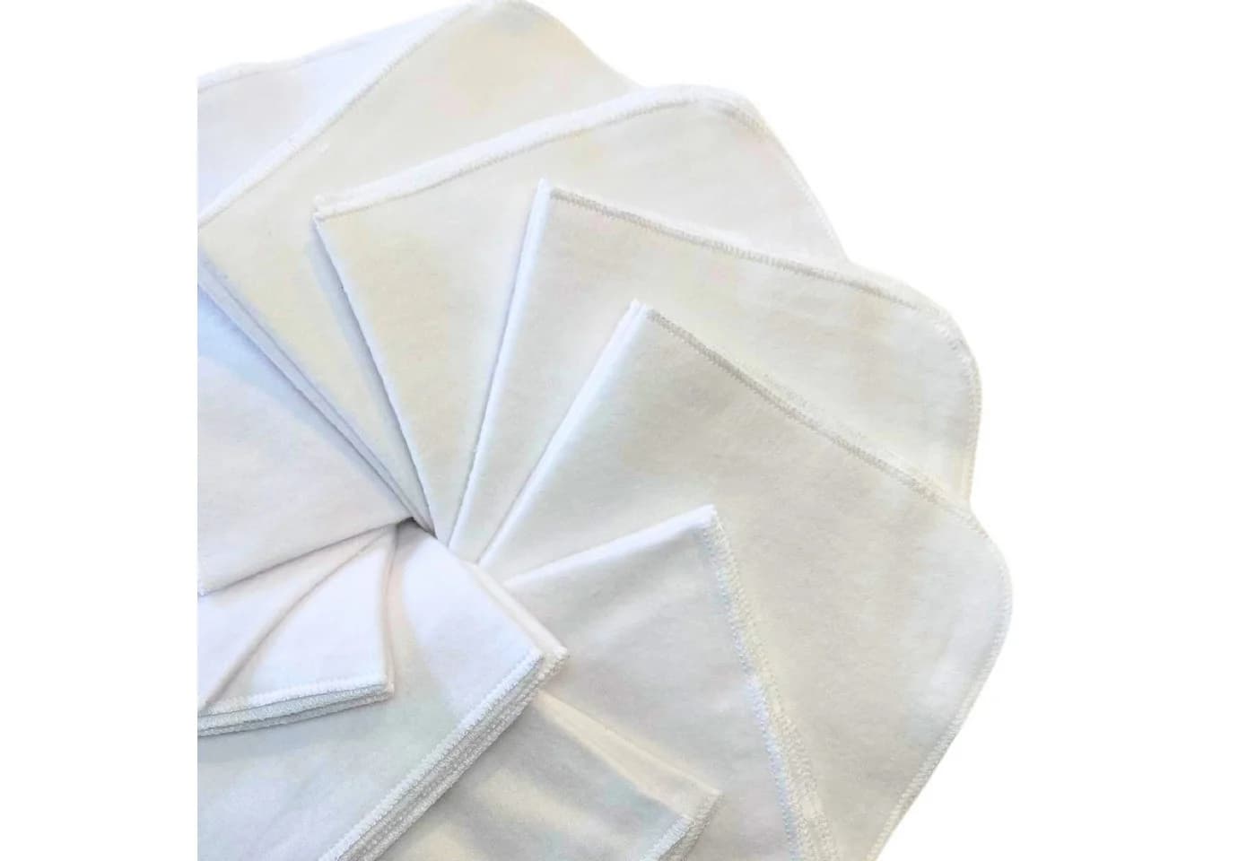 Babymajawelt Waschlappen Ultraweiche Baby Molton Tücher 25x25cm Baumwolle Weiss - Bild 1