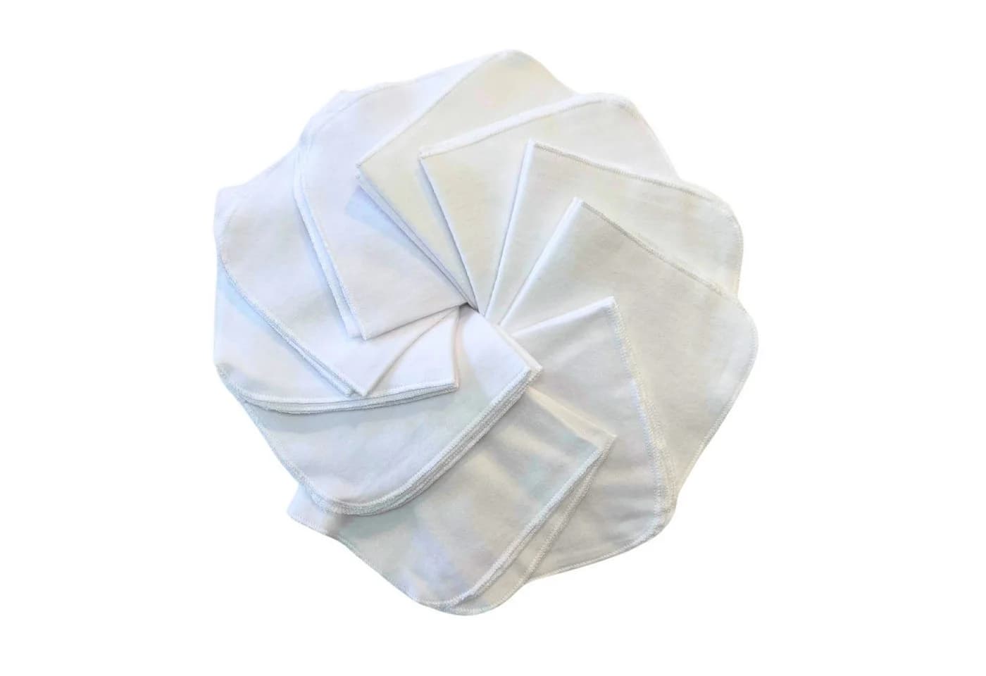 Babymajawelt Waschlappen Ultraweiche Baby Molton Tücher 25x25cm Baumwolle Weiss - Bild 2