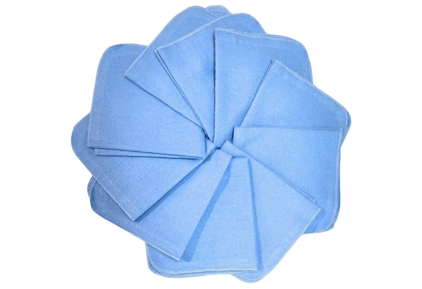 Babymajawelt Baby Waschlappen Ultraweich Baumwolle Blau 10er Pack - Bild 2
