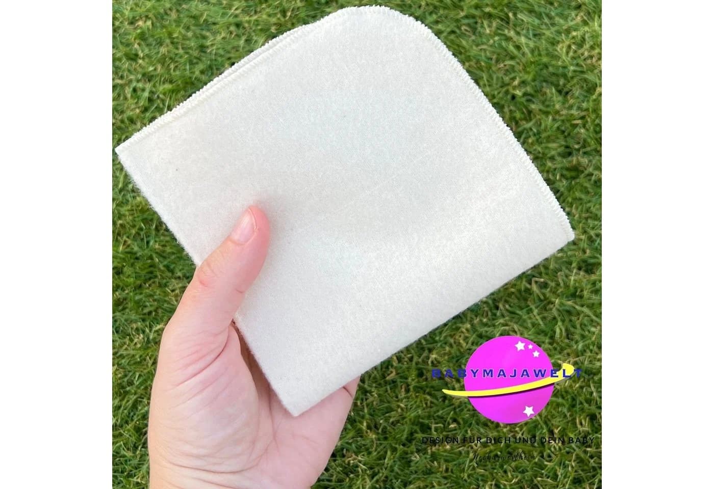 Babymajawelt Waschlappen Ultraweich 25x25cm Baumwolle Beige 10-St - Bild 3