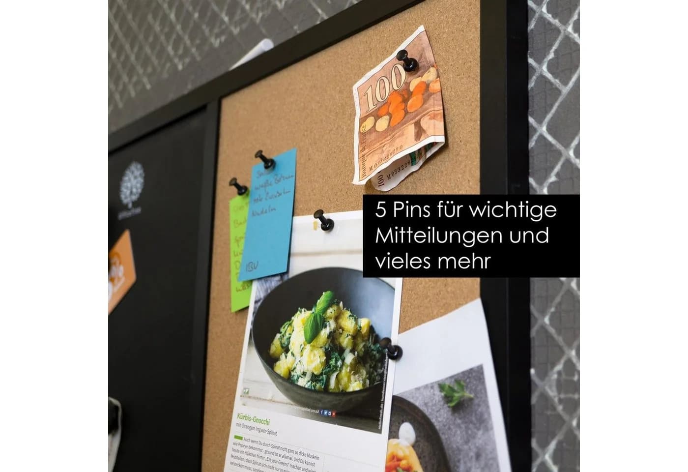 OfficeTree Kombitafel 3-in-1 Schwarz mit Zubehör - Bild 4