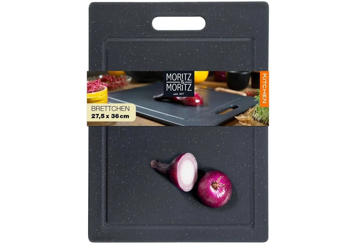 Moritz & Moritz Schneidebrett Granitoptik Schwarz Kunststoff - Bild 2