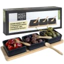 Moritz & Moritz Servierset Curry 7-tlg. Keramik Schiefer Bambus Bild 2