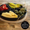 Moritz & Moritz Servierplatte Dipschalen Set 9-tlg. Keramik Schiefer Bambus Bild 5