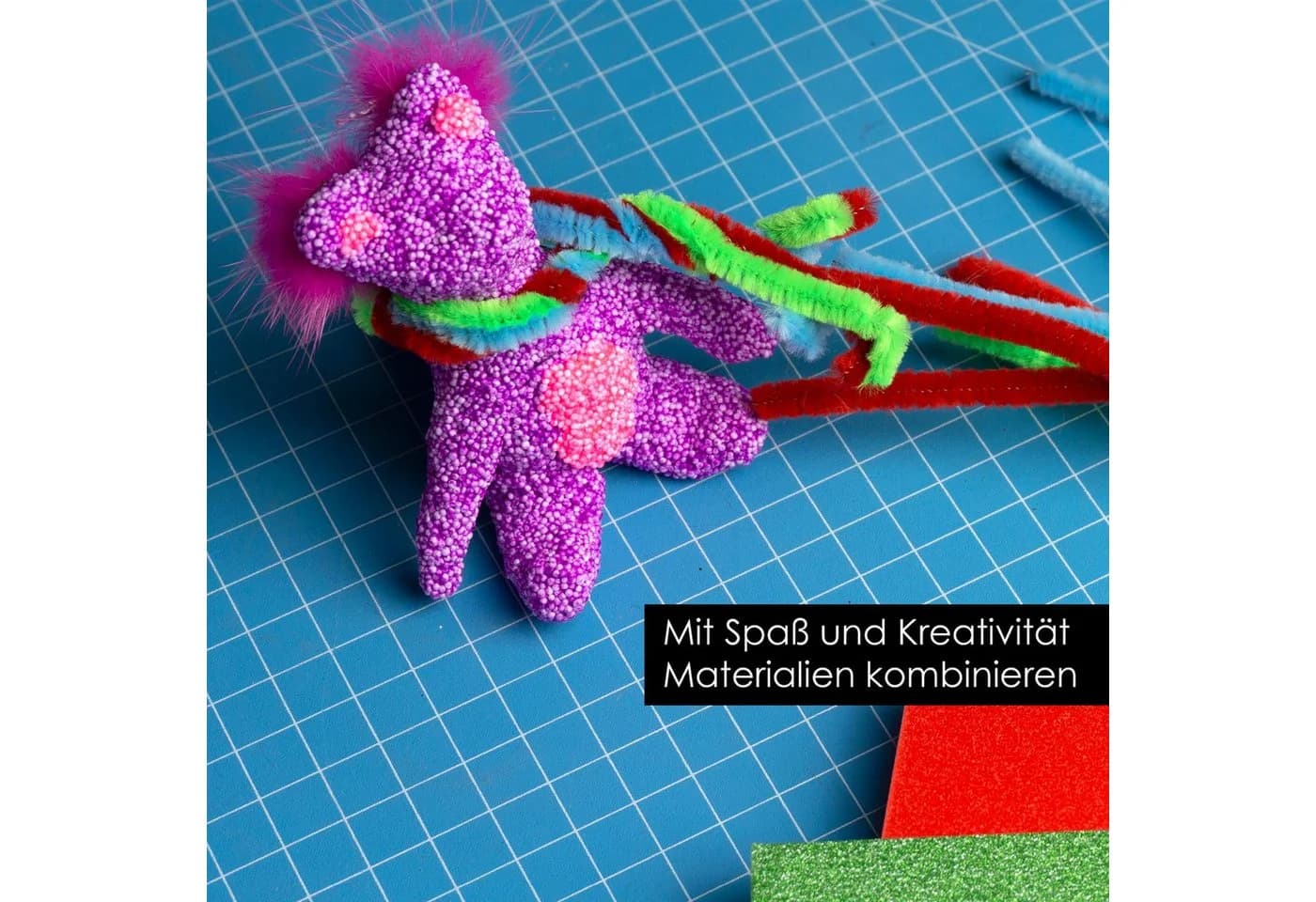 OfficeTree Basteldraht Bastel Pfeifenreiniger 220 Stück 30 Farben inkl. Glitzerdraht - Bild 4