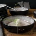 Moritz & Moritz Geschirr-Set VIDA Suppenteller Beige 6-tlg. Porzellan Bild 5