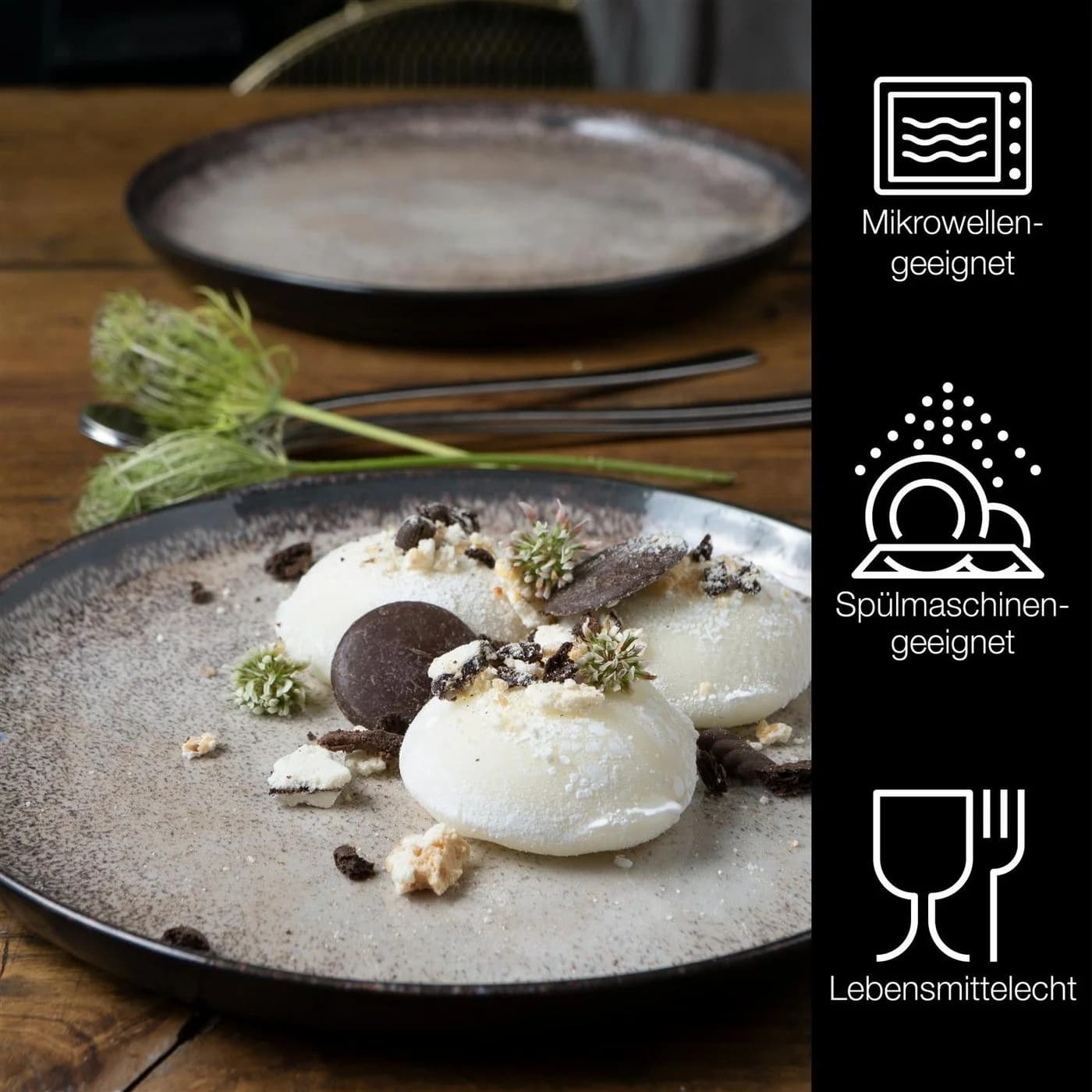 Moritz & Moritz Geschirr-Set VIDA Dessertteller Beige 6-tlg. Porzellan - Bild 3
