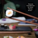 Moritz & Moritz Sushi Set VIDA 10-tlg. Anthrazit Grau Porzellan Sandelholz Bild 5
