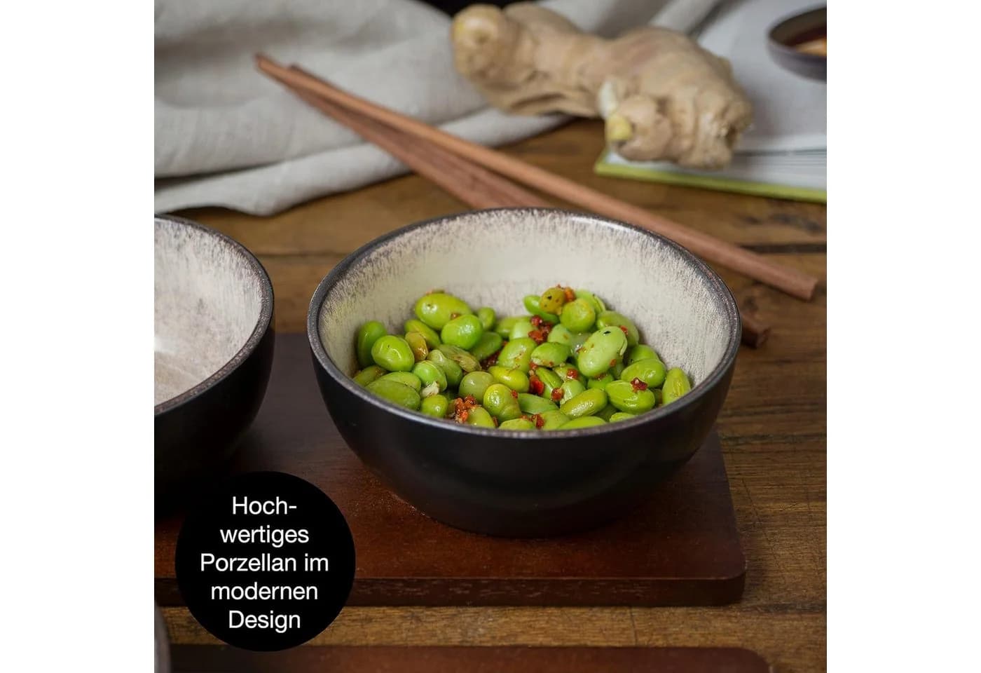 Moritz & Moritz Miso Schalen Set 4-teilig Beige Porzellan - Bild 5