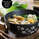 Moritz & Moritz Ramen Set mit Blumen Keramik Bambus Mattschwarz Bild 5