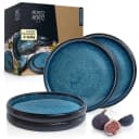Moritz & Moritz Dessertteller Set 4-tlg. Blau/Mattschwarz Steinzeug Bild 2