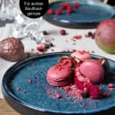 Moritz & Moritz Dessertteller Set 4-tlg. Blau/Mattschwarz Steinzeug Bild 4