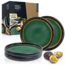 Moritz & Moritz Dessertteller Set 4-tlg. Grün/Mattschwarz Steinzeug Bild 2