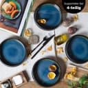 Moritz & Moritz Suppenteller Set 4-tlg. Blau/Braun Steinzeug Bild 1