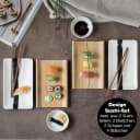 Moritz & Moritz Sushi Set 8-tlg. Schwarz/Weiß Porzellan Bambus Bild 1