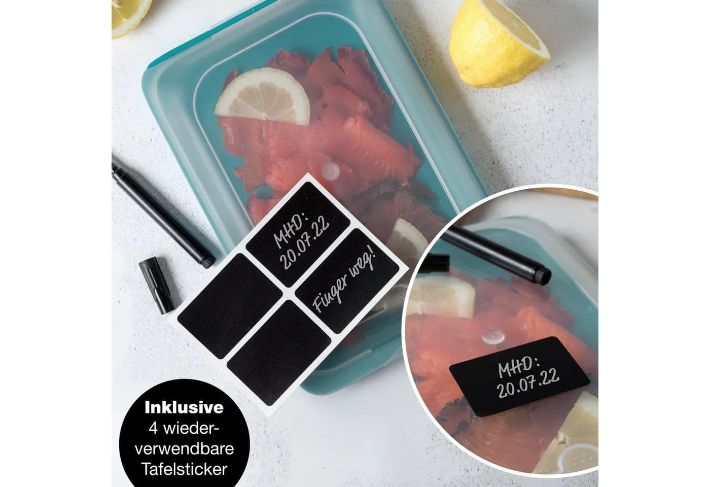 Moritz & Moritz Frischhaltedose 4er Set Bunt Stapelbar - Bild 5