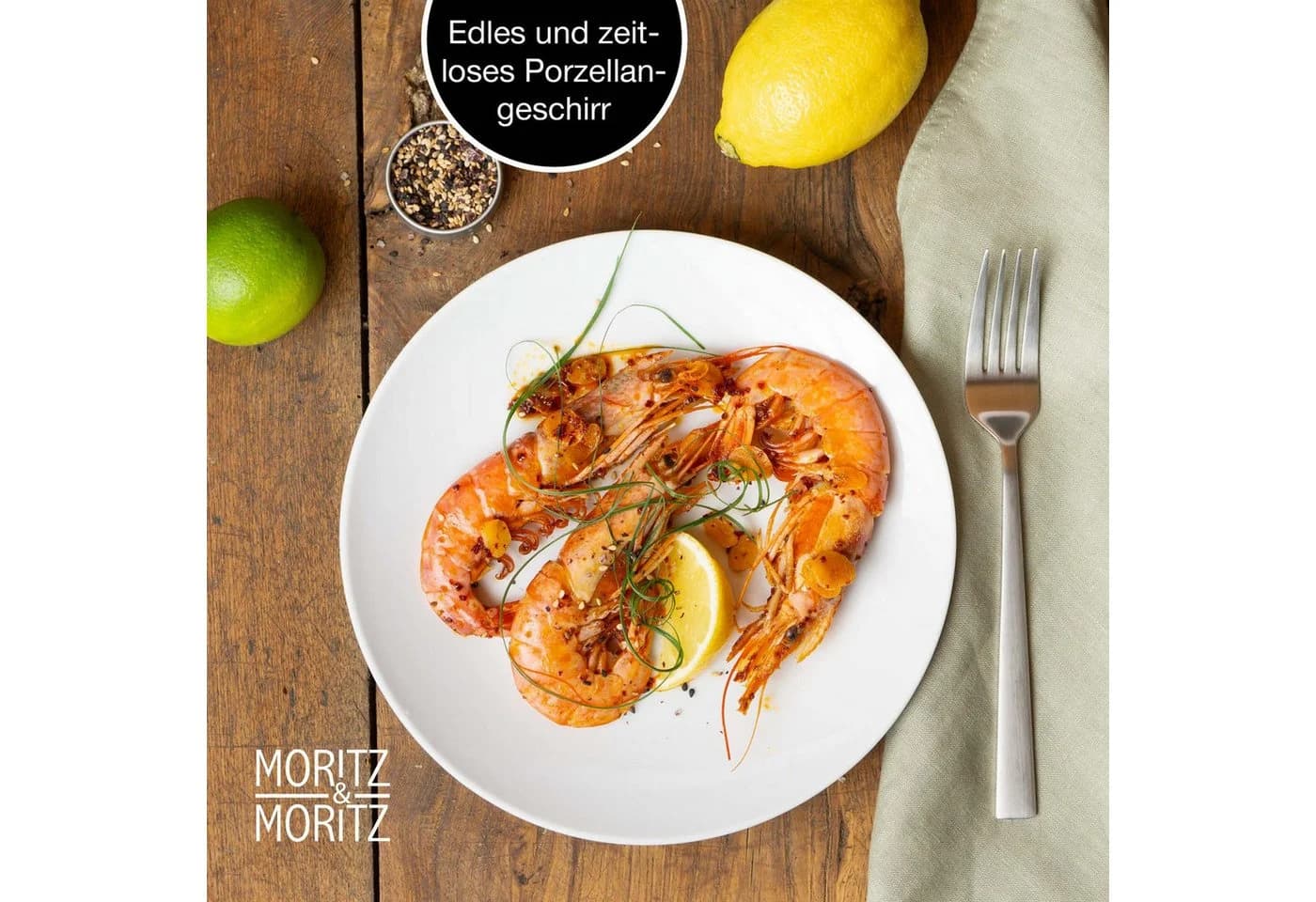 Moritz & Moritz BASIC 6tlg Dessertteller Set weiß - Bild 5