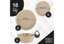 Moritz & Moritz Kombiservice NORDIC 18-tlg Geschirrset Beige Steinzeug Bild 1
