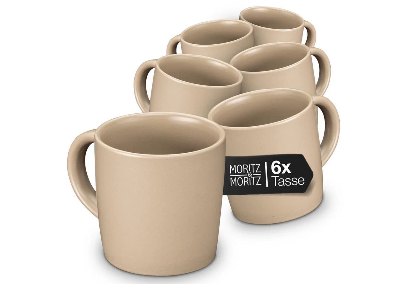 Moritz & Moritz Tasse NORDIC 6x Taupe Steinzeug - Bild 2