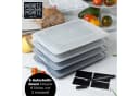 Moritz & Moritz Frischhaltedose 8er Set Grau Stapelbar Bild 1