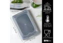 Moritz & Moritz Frischhaltedose 8er Set Grau Stapelbar Bild 3