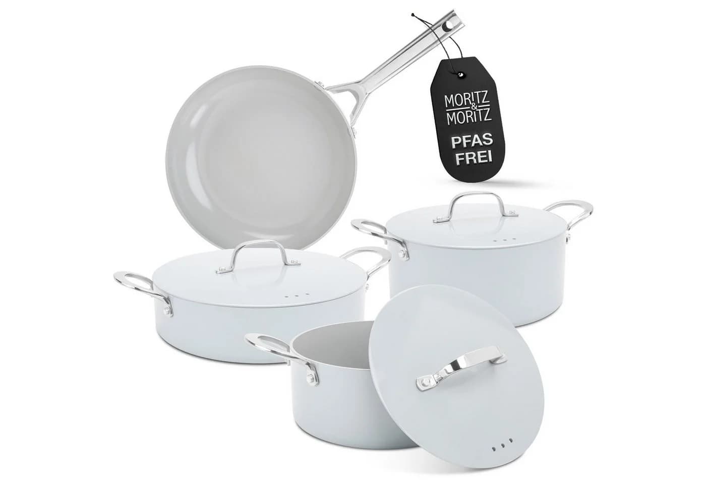 Moritz & Moritz Topf-Set 7-tlg. Grau Aluminium - Bild 2