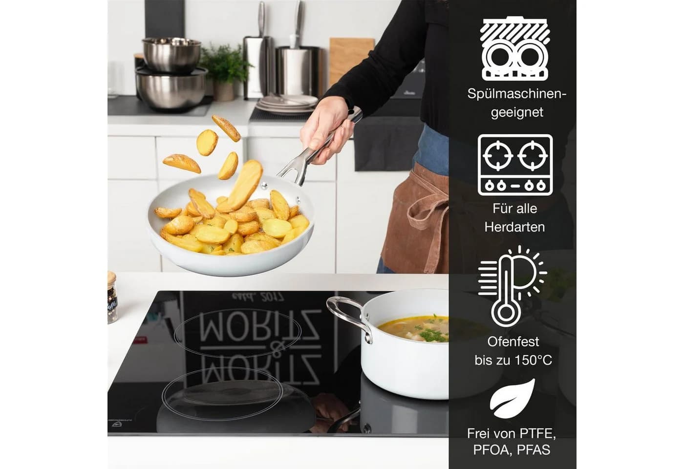 Moritz & Moritz Topf-Set 7-tlg. Grau Aluminium - Bild 3