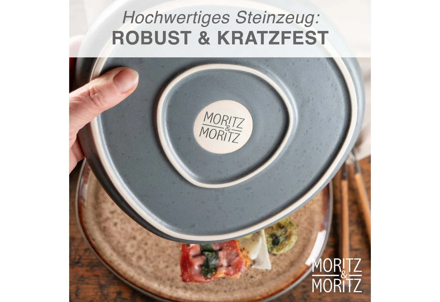 Moritz & Moritz Kombiservice ORGANIC beige Geschirrset 18-tlg. Steinzeug - Bild 5