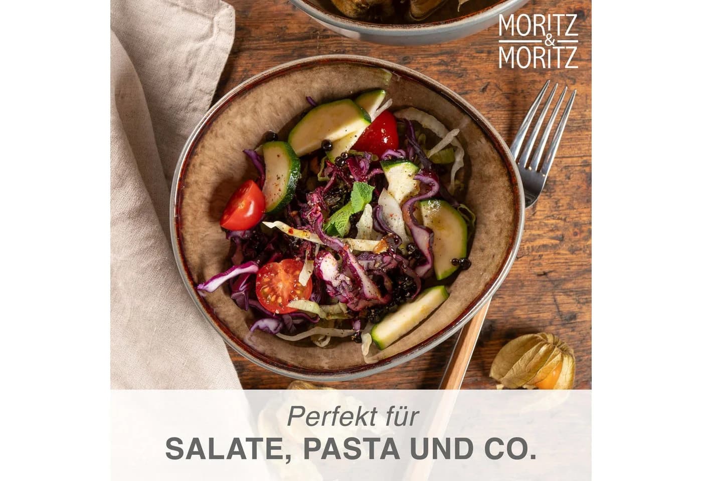 Moritz & Moritz Müsli Schalen Set 6-tlg. Steinzeug Beige/Grau - Bild 5