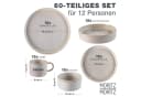 Moritz & Moritz Castello Geschirrset 60-tlg. Beige Grau Steinzeug Bild 1