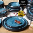Moritz & Moritz Tafelservice SOLID 24tlg Geschirrset Blau/Schwarz Steinzeug Bild 4