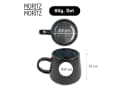 Moritz & Moritz Tasse SOLID Kaffeebecher 6er Anthrazit Steinzeug Bild 3