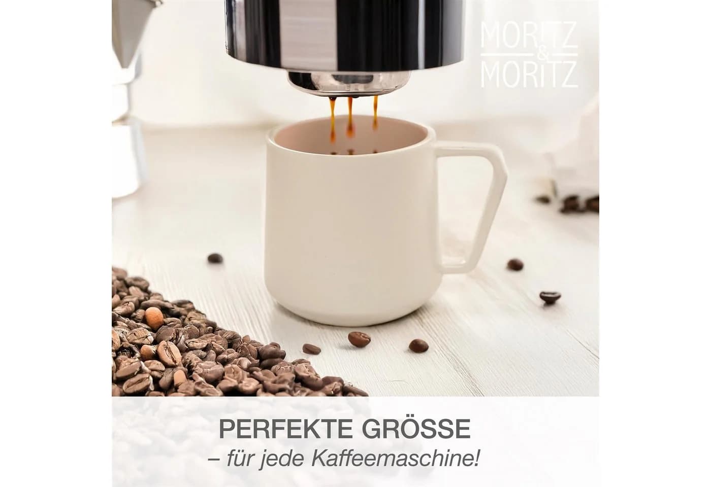 Moritz & Moritz CAVO Kaffeebecher Set 6-tlg. Almond Steinzeug - Bild 5