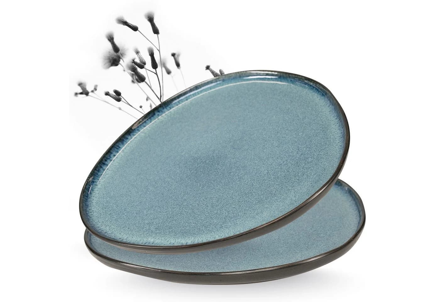 Moritz & Moritz Servierplatte ORGANIC 2er Set Blau Steinzeug - Bild 2