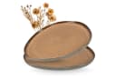 Moritz & Moritz Servierplatte ORGANIC 2er Set Beige Steinzeug Bild 2