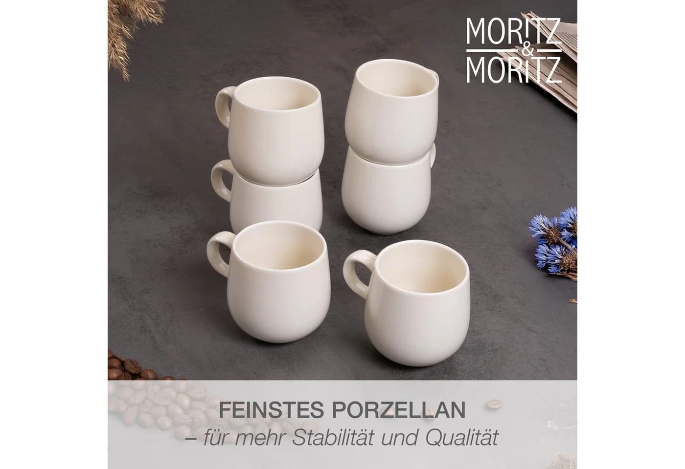Moritz & Moritz Kombiservice ALHAMBRA 24-tlg. Geschirrset Beige Porzellan - Bild 5