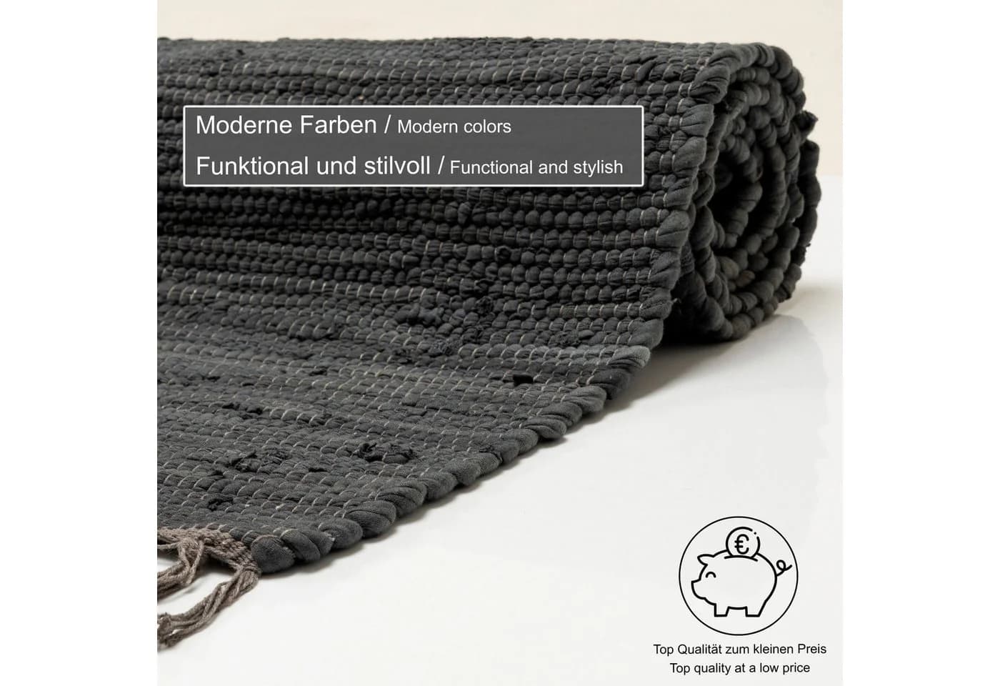 Teppich HAPPY COTTON Anthrazit von Theko - Bild 5