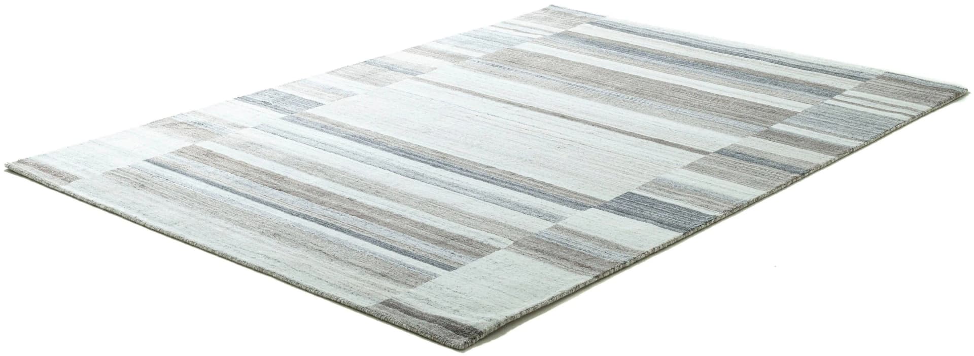 THEKO Montana Luxury Teppich Grau 100% Viskose Handgewebt