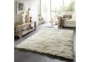 THEKO Wollteppich Flokos 2 Uni Beige Hochflor 70x140cm Bild 2