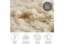 THEKO Wollteppich Flokos 2 Uni Beige Hochflor 70x140cm Bild 3