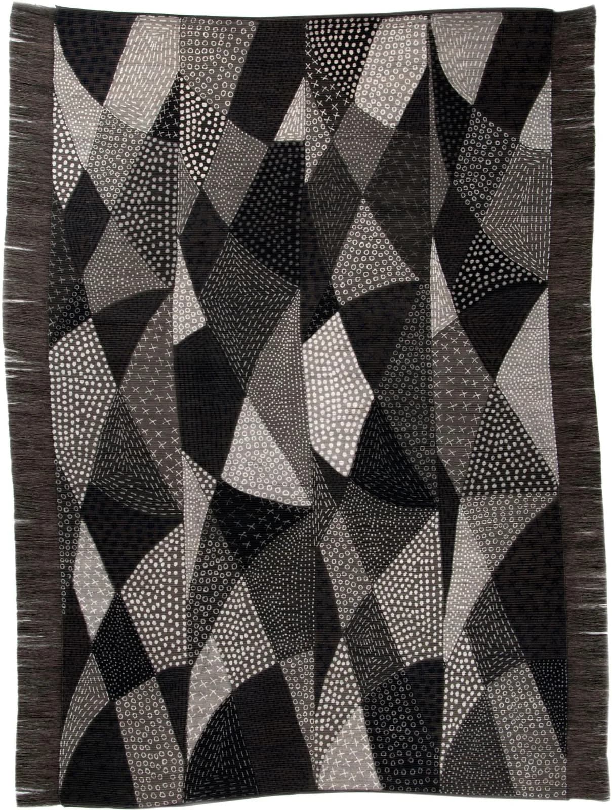 Teppich DIE HAUSKUNST Chiya Tiama 1 Grau Baumwolle Jute