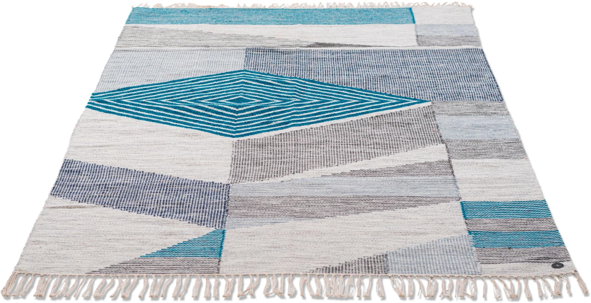 Tom Tailor HOME Teppich Modern Kelim Gr. 3 Türkis Boho-Style